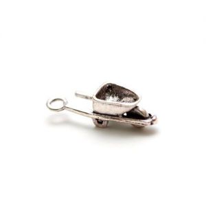 Zawieszka metalowa Charms ScrapBerry's Taczki Srebro, 21mm